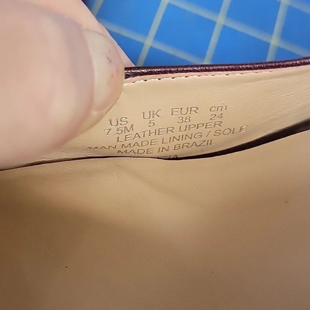 Naturalizer 27 Licia Pointed Toe Pumps Size 7.5M Leather New Burgandy/Wine - Picture 12 of 12